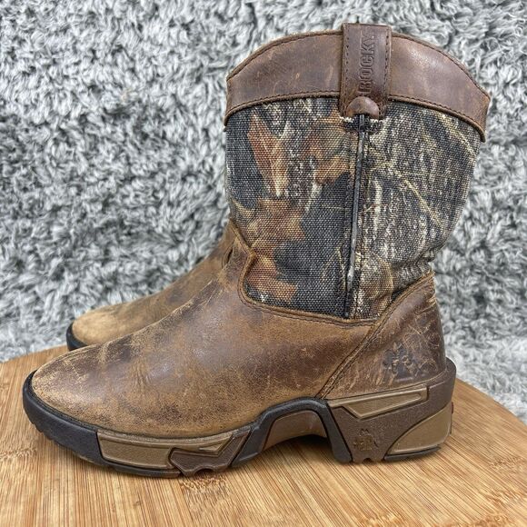 Rocky Kids Boots in Brown and Green Camouflage - Picture 2 of 10